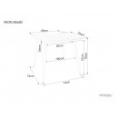 Стол обеденный SIGNAL RION белый лак/черный 80/80